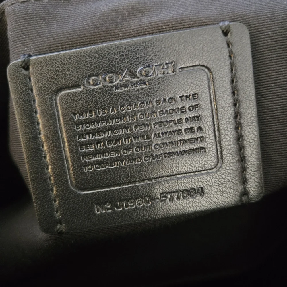 Coach F77884 Mia Pebbled Black Leather Convertible Satchel Top Handle Handbag - Picture 10 of 16